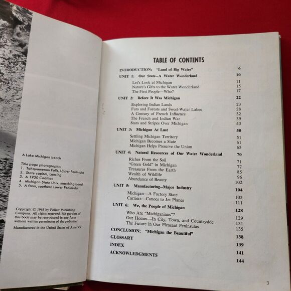 Michigan Land of Big Water by Ethel M Praeger Hardcover Book 1965 & 1981 Waters - Picture 9 of 10